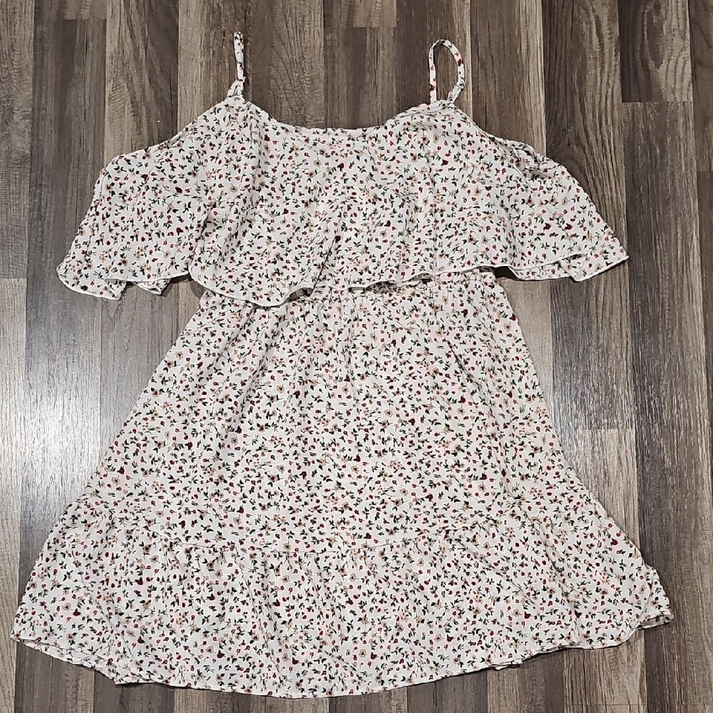 SHEIN White Floral Kids Dress